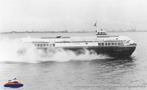 Vosper-Thornycroft VT1 in service -  (credit: The <a href='http://www.hovercraft-museum.org/' target='_blank'>Hovercraft Museum Trust</a>).